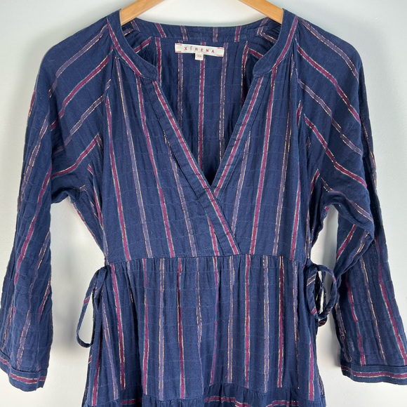 Xirena navy metallic striped dress XS - Picture 3 of 11